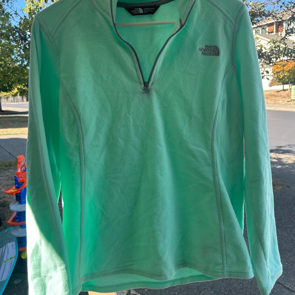 The North Face Mint Green Quarter-Zip Fleece